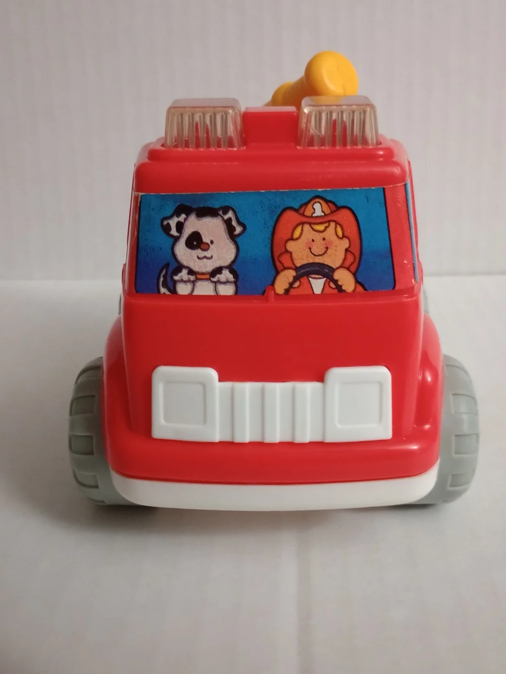 Shelcore Chunky Red Fire Engine Truck Preschool Push Toy Vintage 1992